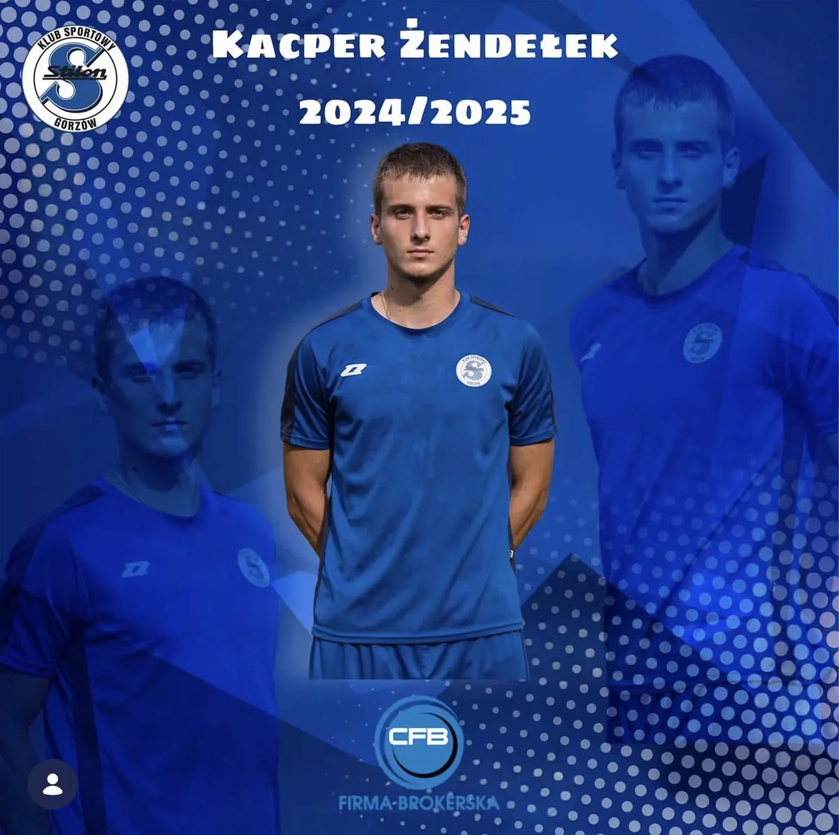 Kacper Zendelek in his club kit